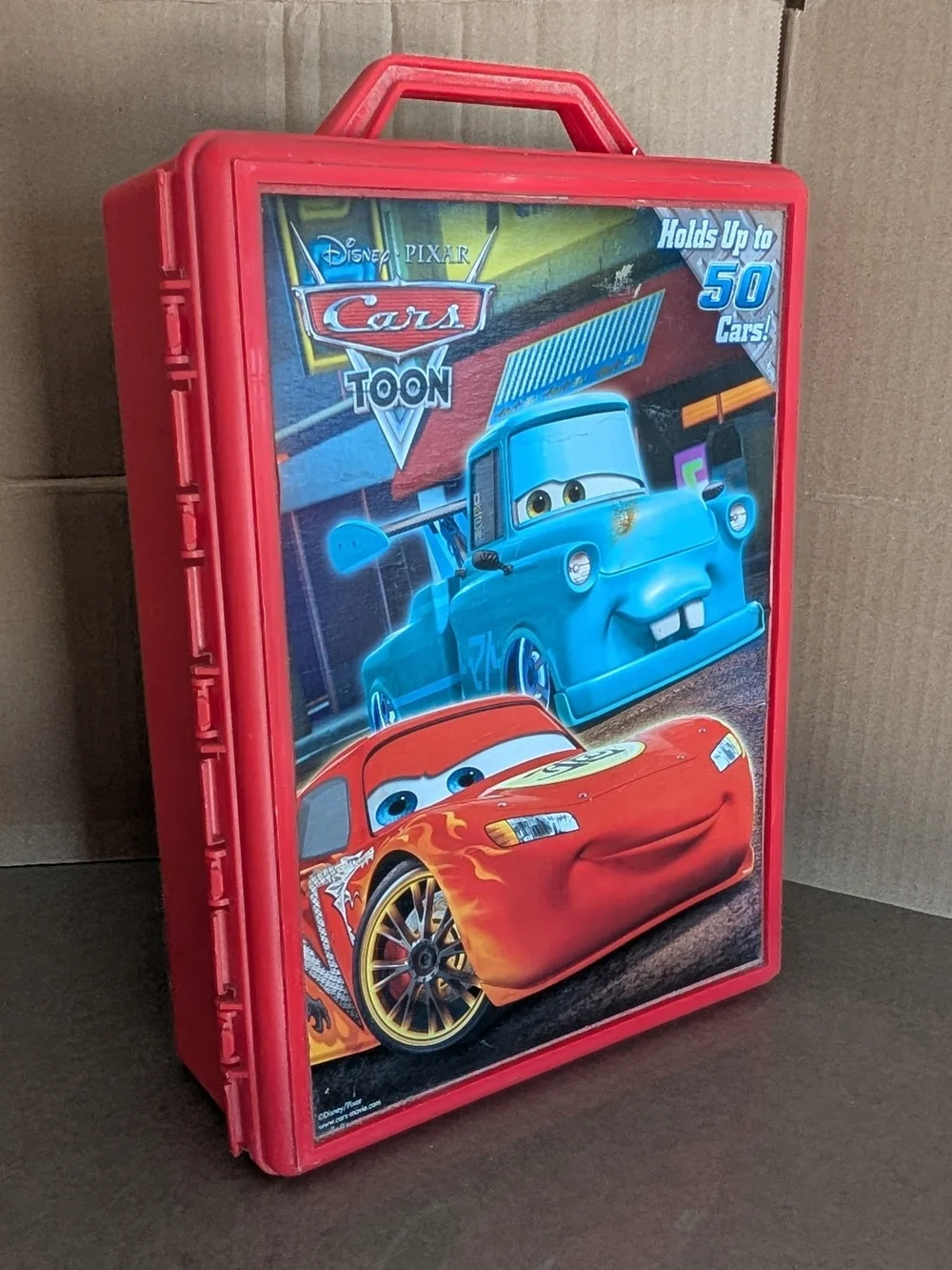Red Carry Case with Assorted Matchbox Toy Cars